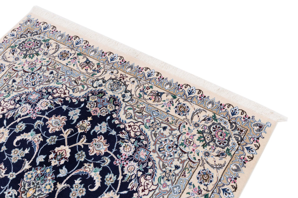 Perserteppich - Nain - 254 x 154 cm - dunkelblau