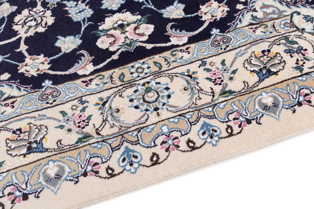 Perserteppich - Nain - 255 x 158 cm - dunkelblau