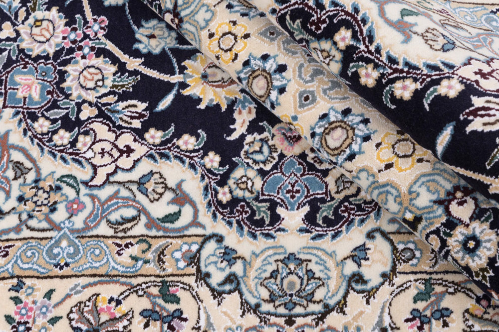 Perserteppich - Nain - 255 x 158 cm - dunkelblau