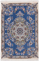 Perserteppich - Nain - 90 x 60 cm - blau