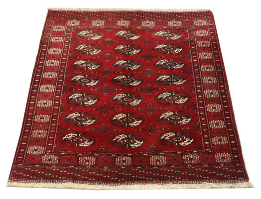 Afghan Teppich 152 x 118 cm - dunkelrot