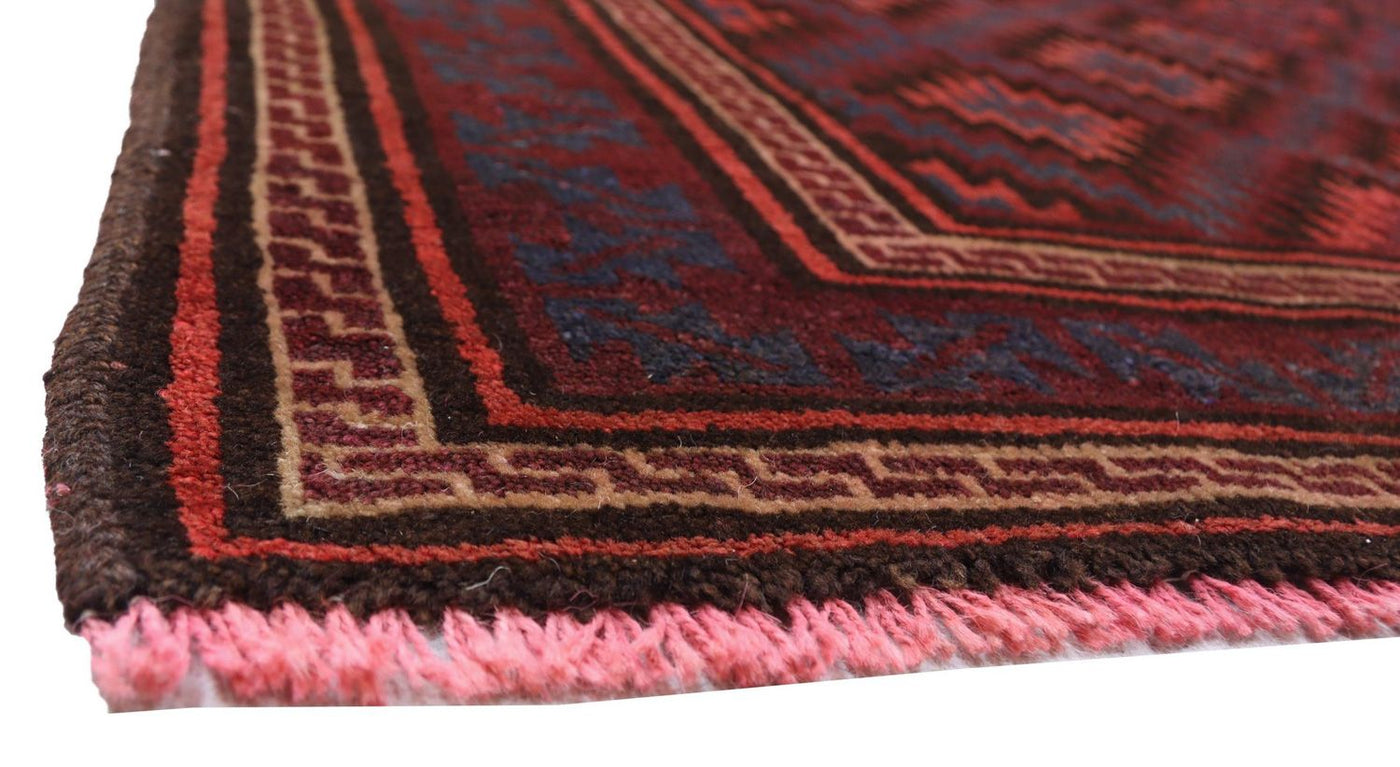 Belutsch Teppich 180 x 121 cm - dunkelrot