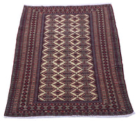 Afghan Teppich 164 x 121 cm - bordeauxrot