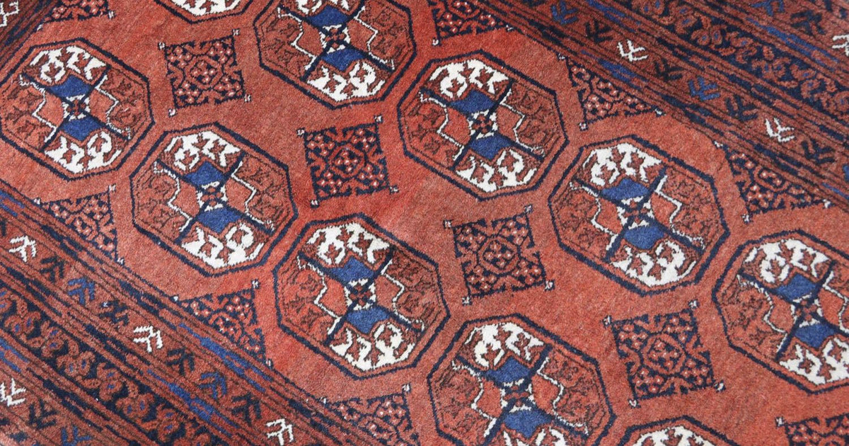 Afghan Teppich 155 x 103 cm - dunkelrot