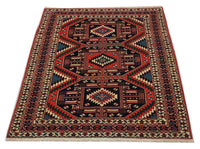 Afghan Teppich 190 x 140 cm - rot