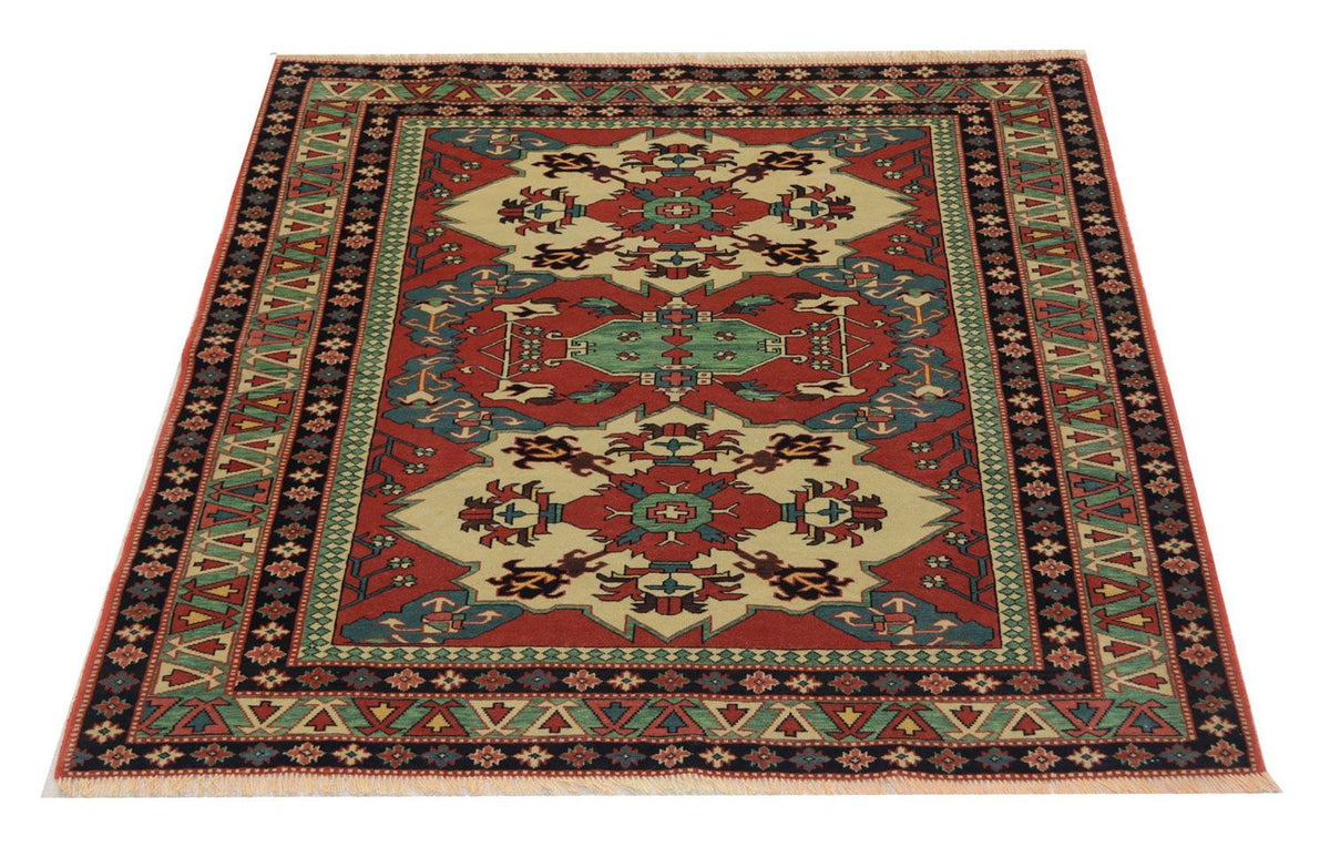 Afghan Teppich 145 x 135 cm - rot