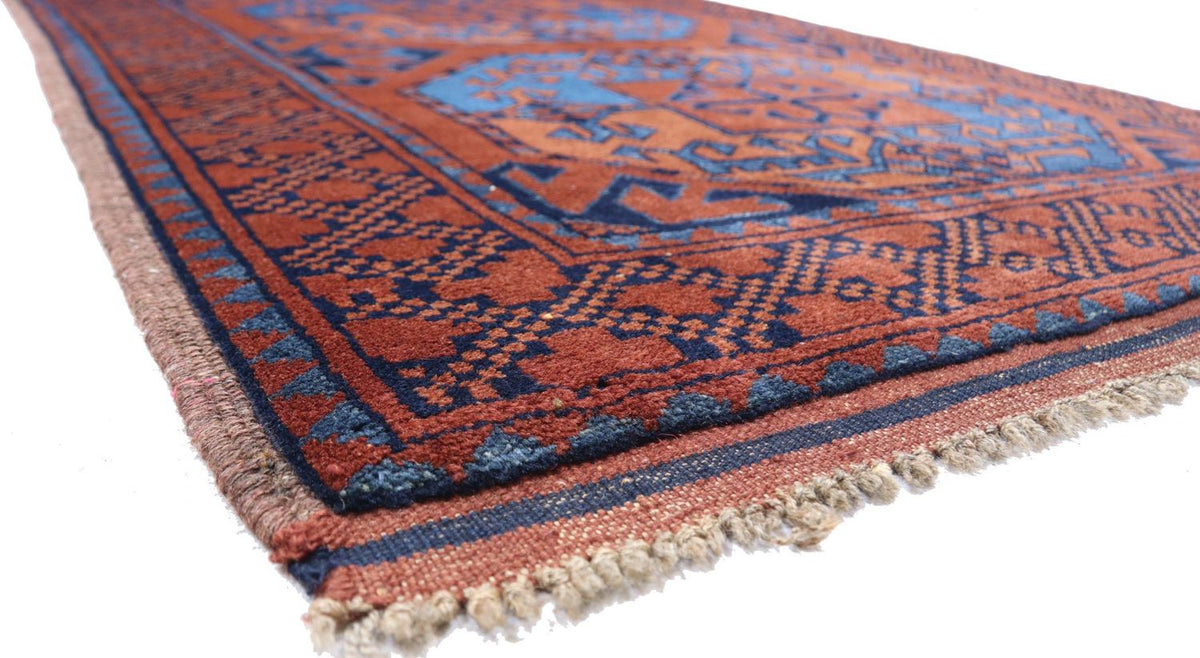 Afghan Teppich 124 x 90 cm - rot