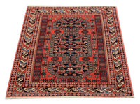 Afghan Teppich 153 x 134 cm - rot