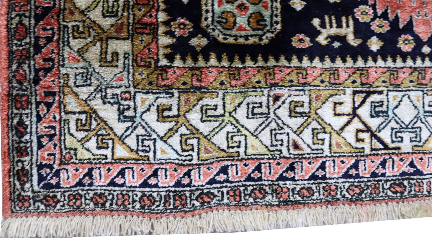 Orientteppich 130 x 84 cm - dunkelblau
