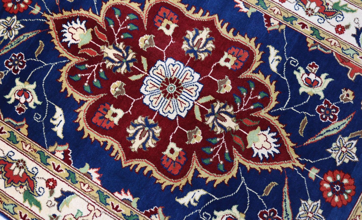 Ziegler Teppich 152 x 102 cm - dunkelblau