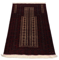 Afghan Teppich 150 x 95 cm - dunkelrot