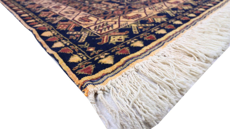 Afghan Teppich 142 x 96 cm - dunkelblau