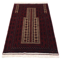 Afghan Teppich 150 x 95 cm - dunkelrot