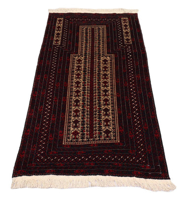 Afghan Teppich 150 x 95 cm - dunkelrot