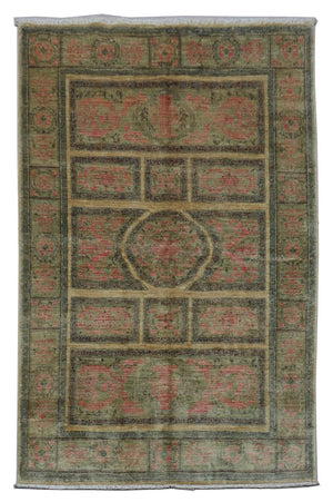 Ziegler Teppich 220 x 120 cm - olivgrün