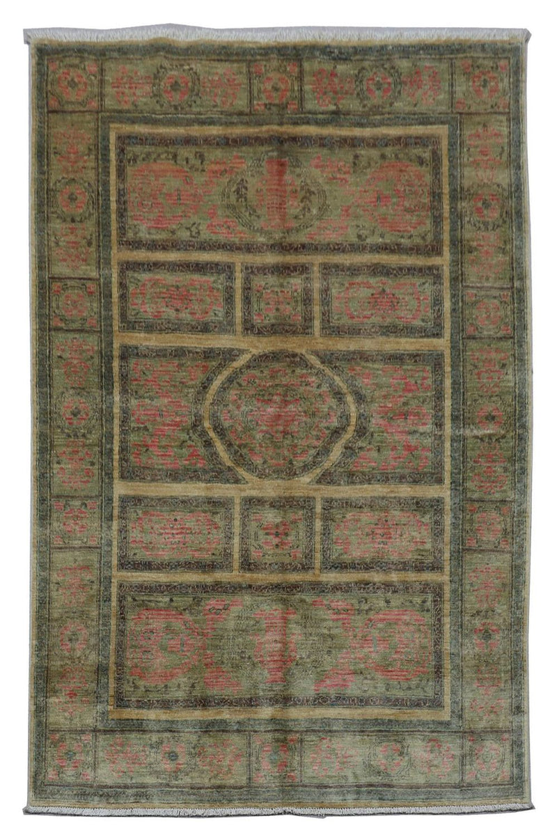 Ziegler Teppich 220 x 120 cm - olivgrün
