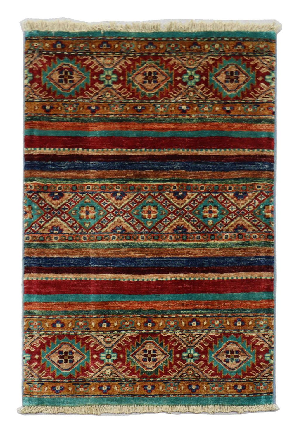 Ziegler Teppich 90 x 63 cm - mehrfarbig