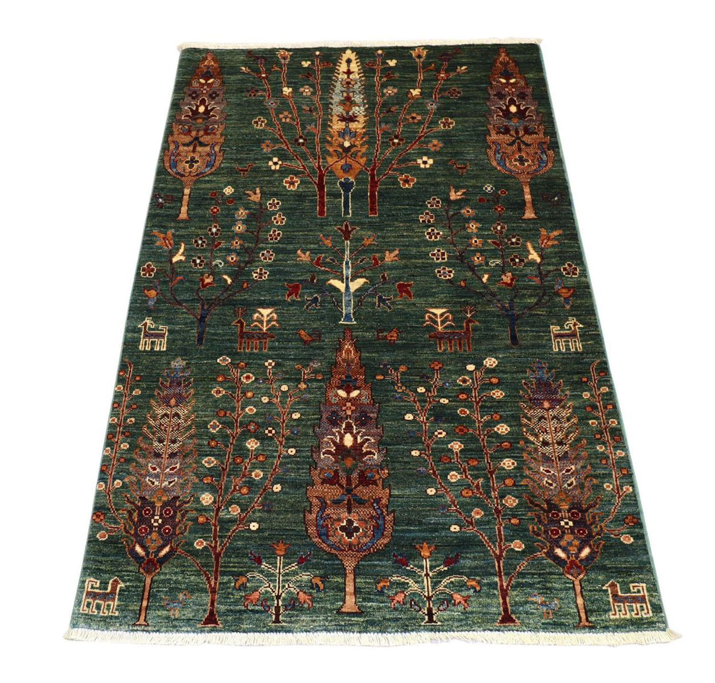 Ziegler Teppich 159 x 103 cm - dunkelgrün