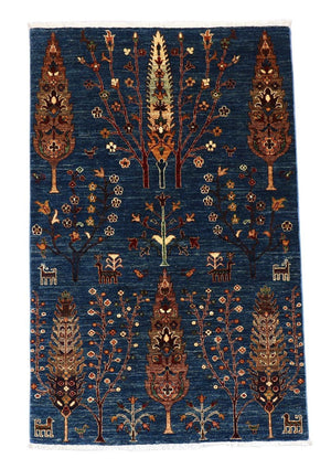 Ziegler Teppich 150 x 101 cm - dunkelblau