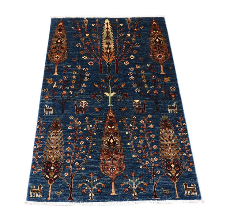 Ziegler Teppich 150 x 101 cm - dunkelblau