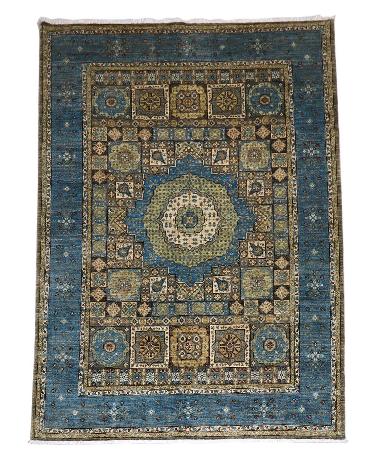 Ziegler Teppich 274 x 210 cm - blau