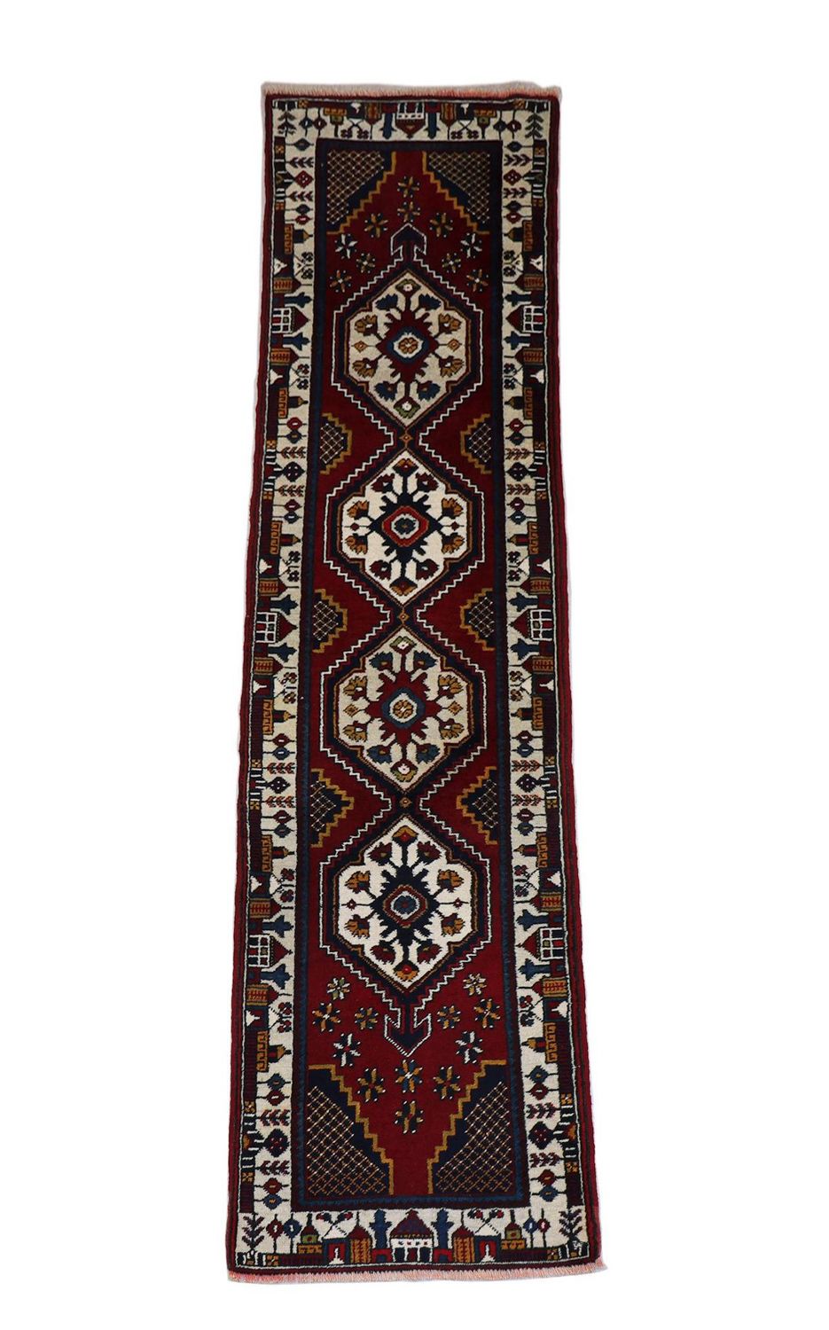 Turkaman Teppich 290 x 71 cm - rot