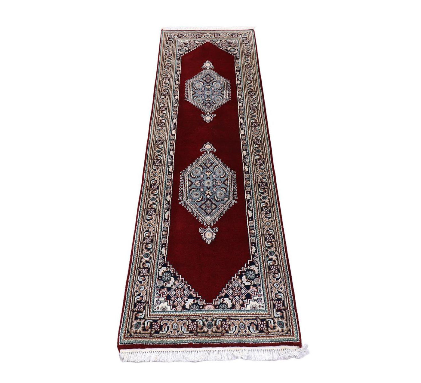 Perserteppich - Bidjar 247 x 72 cm - dunkelrot