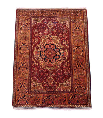 Seidenteppich - Afghan Seide 154 x 115 cm - rot