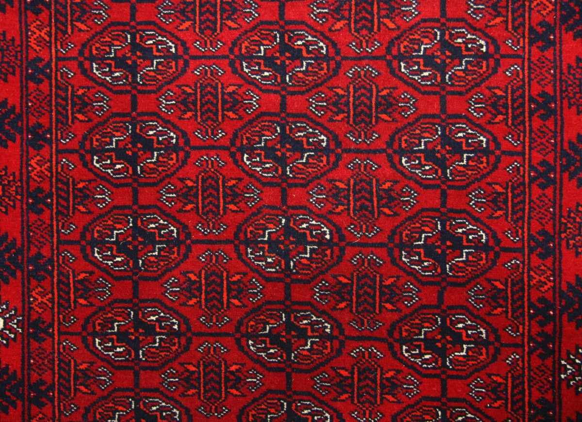 Afghan Teppich - Buchara 290 x 81 cm - rot