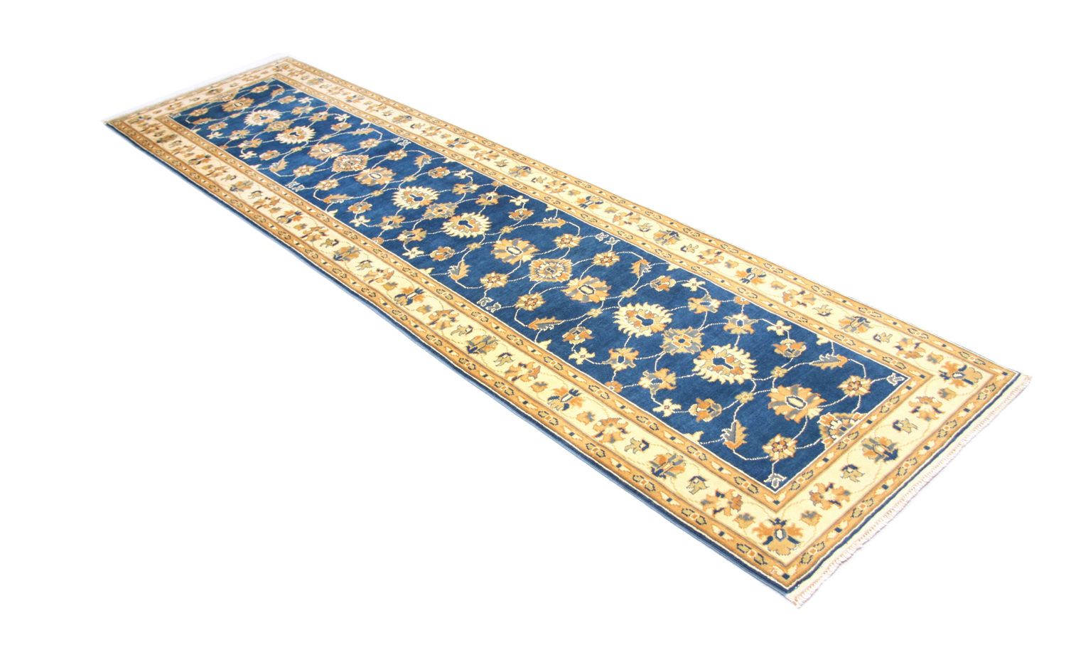 Ziegler Teppich 315 x 78 cm - blau