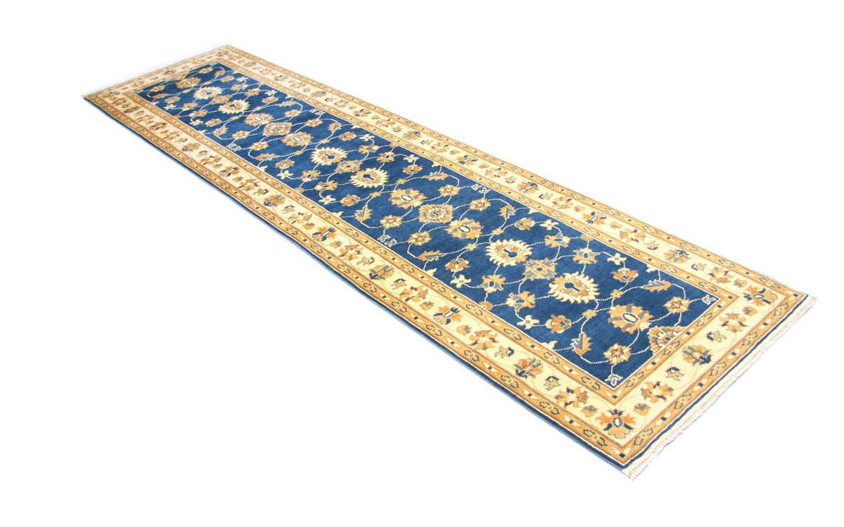 Ziegler Teppich 78 x 315 cm - blau