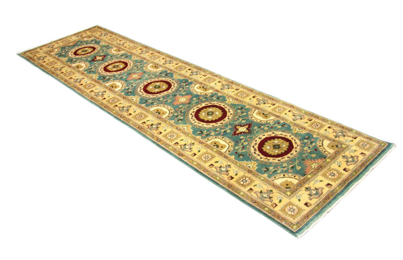 Ziegler Teppich 293 x 81 cm - blau