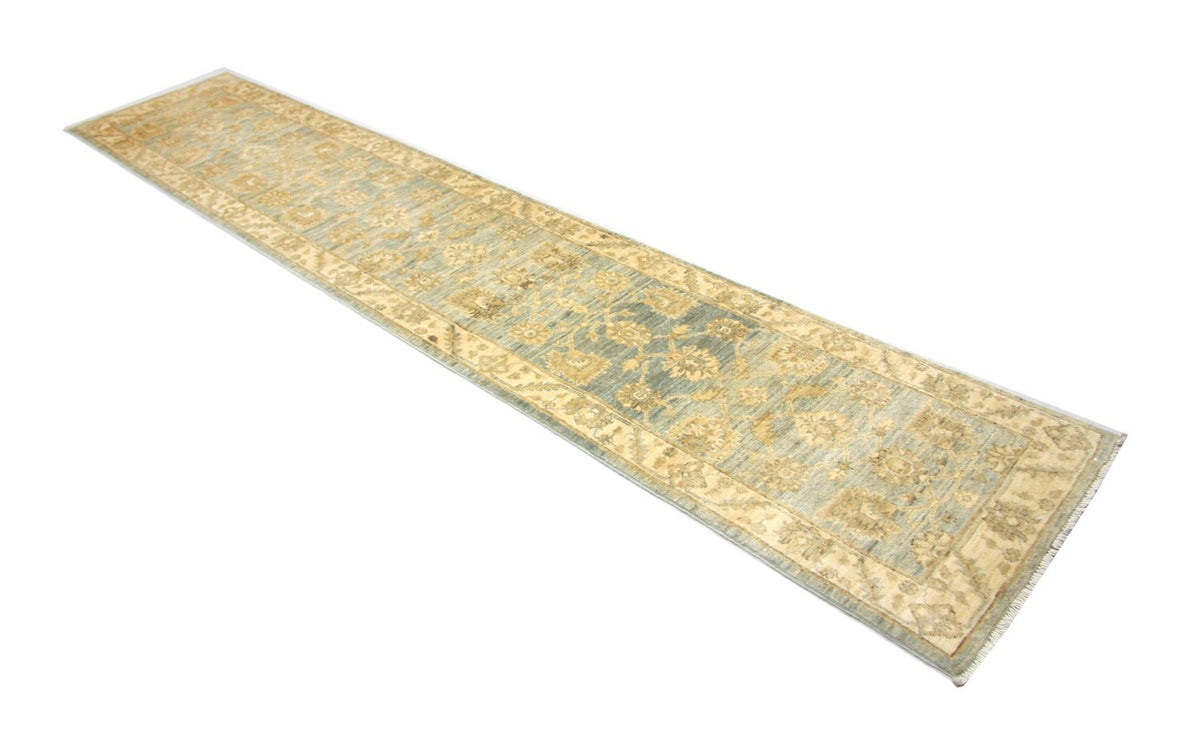 Ziegler Teppich 352 x 70 cm - blau