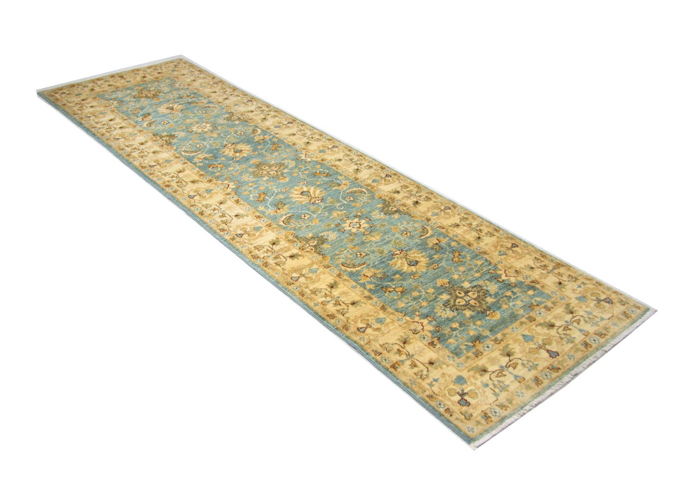 Ziegler Teppich 292 x 84 cm - blau