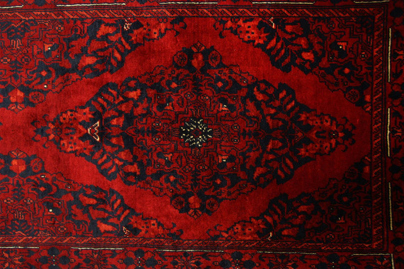 Afghan Teppich 287 x 77 cm - rot