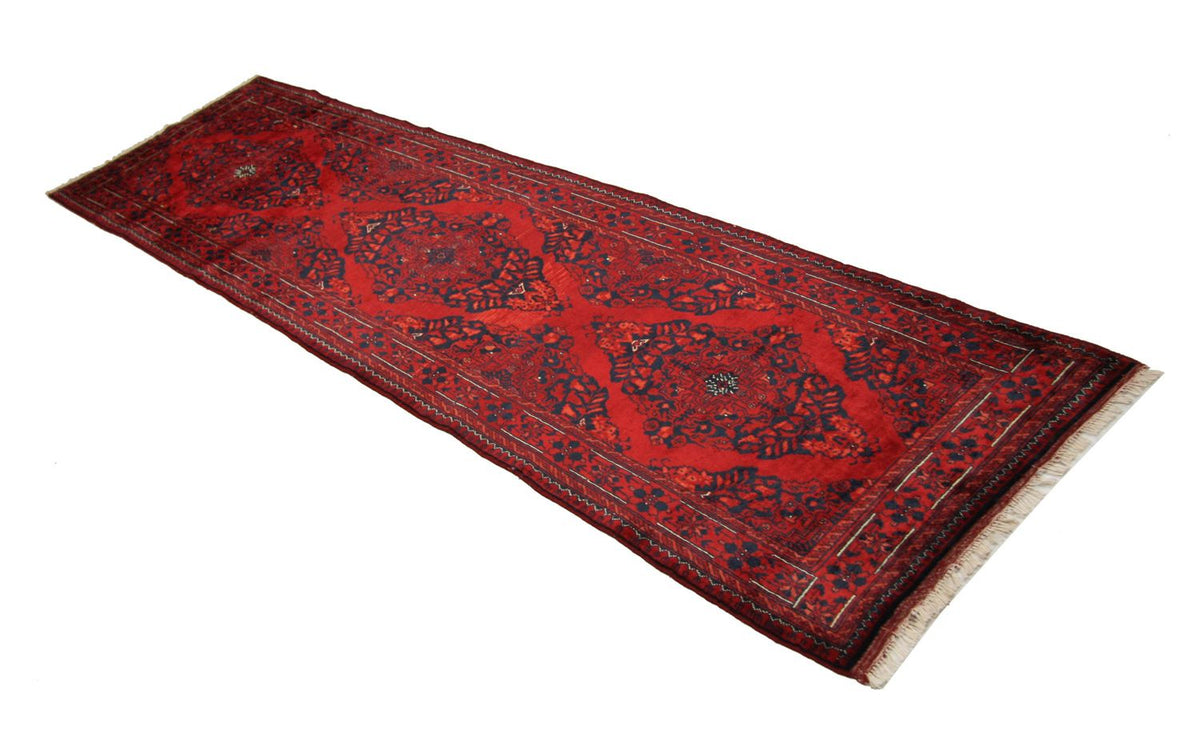 Afghan Teppich 287 x 77 cm - rot