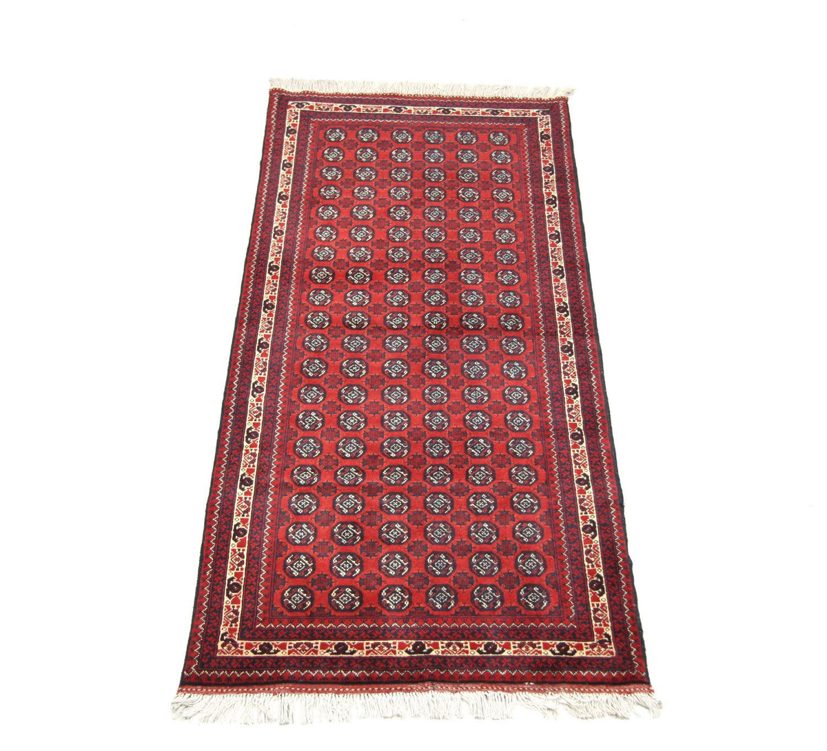 Afghan Teppich - Buchara 258 x 87 cm - rot