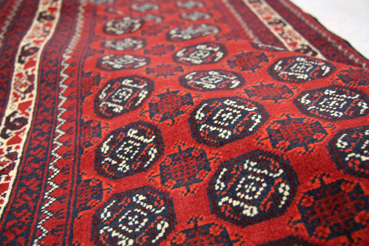 Afghan Teppich - Buchara 258 x 87 cm - rot