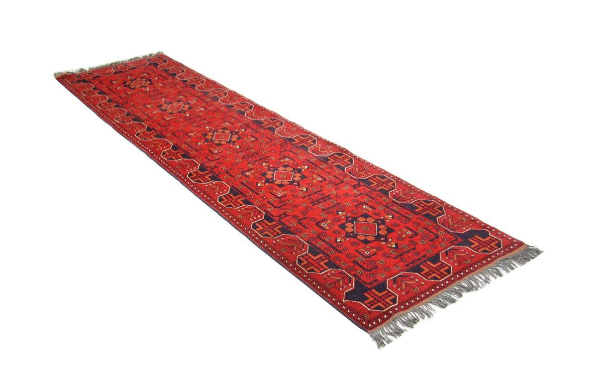Afghan Teppich - Kunduz 75 x 286 cm - rot