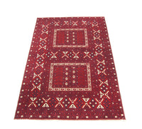 Afghan Teppich 250 x 157 cm - rot