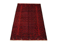 Afghan Teppich 230 x 140 cm - rot