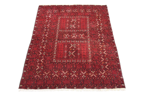 Afghan Teppich 208 x 150 cm - rot