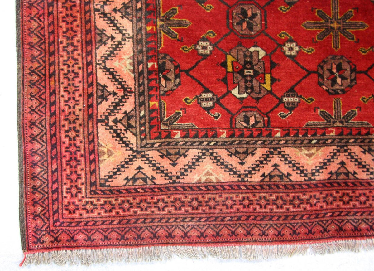 Afghan Teppich 196 x 126 cm - rot