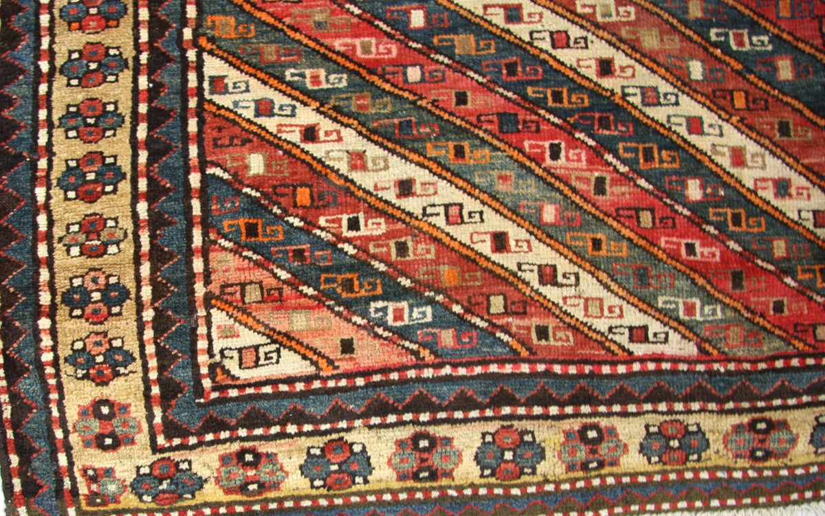 Perserteppich - Nomadic 373 x 120 cm - blau