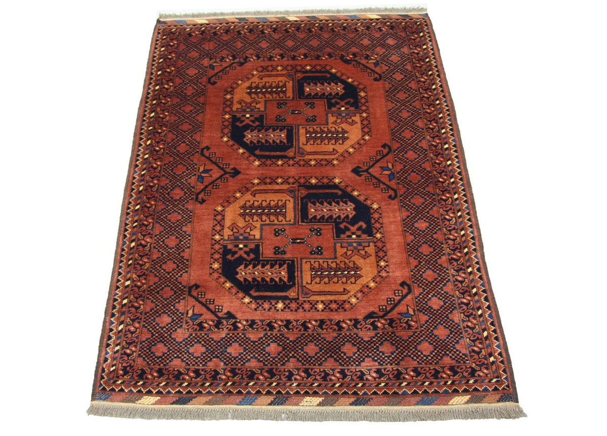 Afghan Teppich 142 x 104 cm - braun