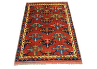 Afghan Teppich - Hatschlu 146 x 105 cm - rot