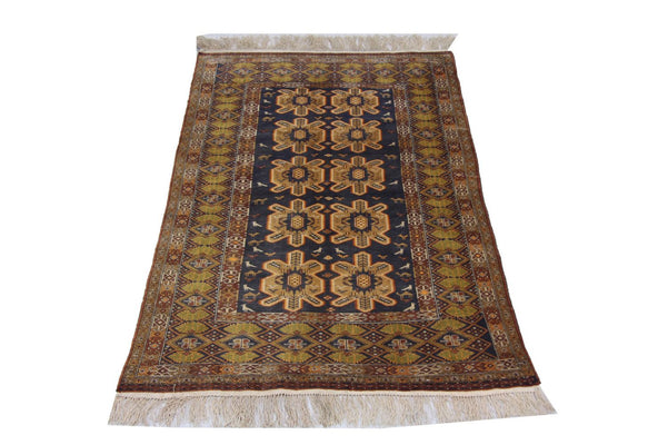 Afghan Teppich 175 x 108 cm - blau