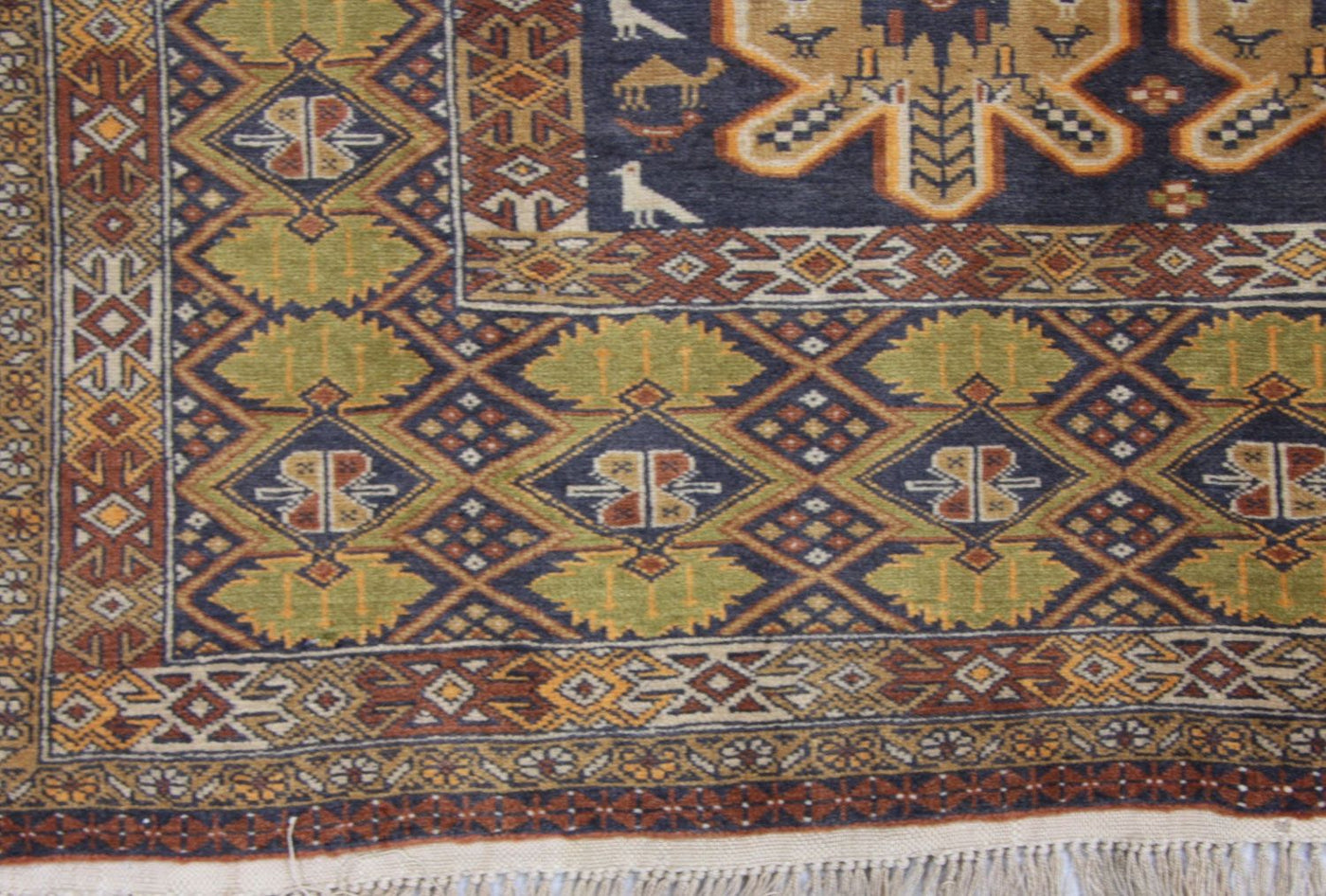 Afghan Teppich 175 x 108 cm - blau