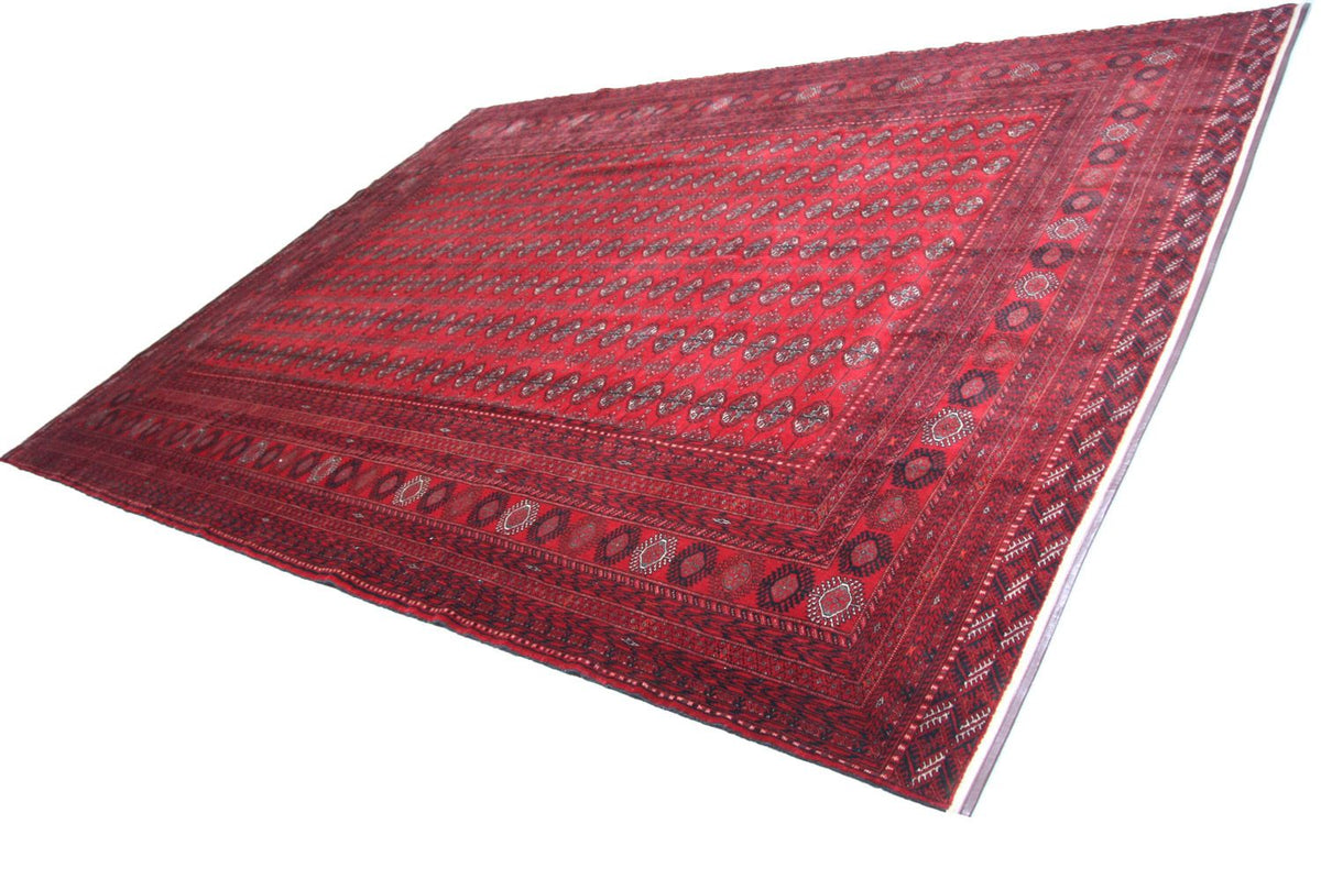 Afghan Teppich - Buchara 338 x 258 cm - rot