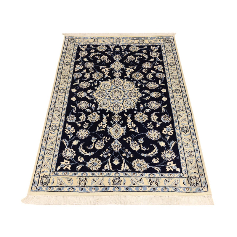 Perserteppich - Nain - Royal - Royal - 136 x 89 cm - dunkelblau